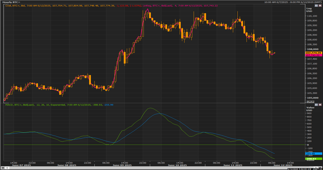 BTC chart on the hourly time frame