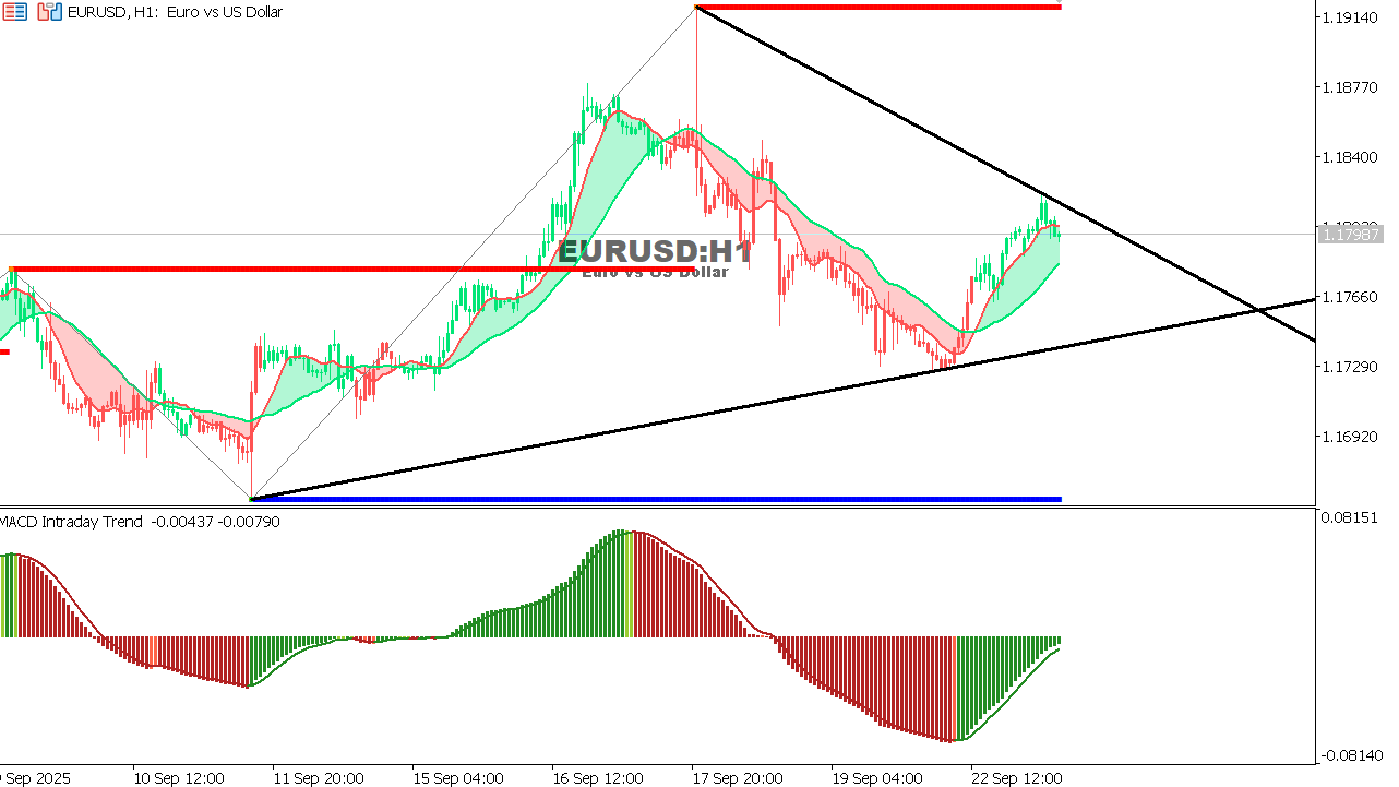 EUR/USD Chart on the hourtly time frame