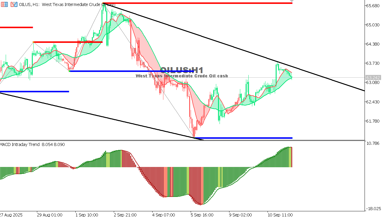 USOIL Chart on the hourtly time frame